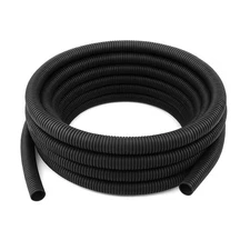 MGI SpeedWare Corrugated Non-Split Conduit, Black Wire Tubing for High-Temper...