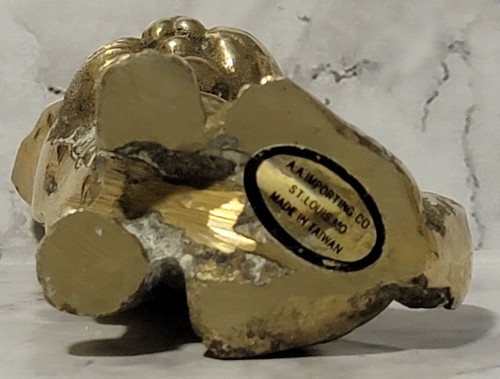 A.A. Importing Co. Solid Brass Sitting Kitten Figurine Pre-Owned Paperweight - Picture 6 of 6