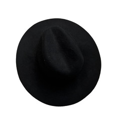 Bebe Womans Felt Wide Brim Fedora Hat Black One Size Wool