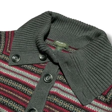 Eddie Bauer Angora Rabbit Wool Blend Fair Isle Nordic Cardigan Womens Petite M