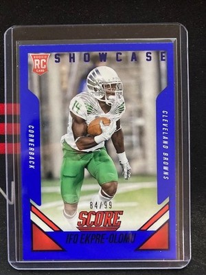 2015 IFO EXPRE-OLOMU SCORE SHOWCASE BLUE ROOKIE RC # 336 /99 Oregon Ducks/Browns