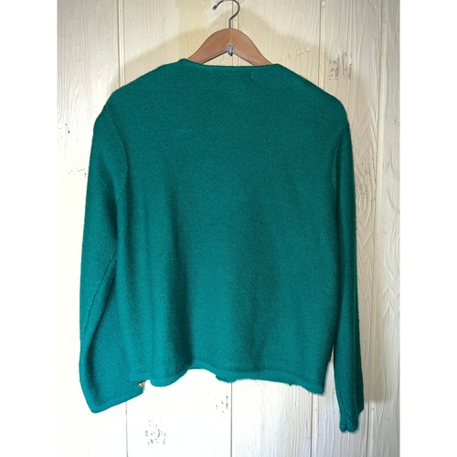 Karen Scott Strickjacke Pullover Damen groß Wolle grün Knopf Fr St. Patricks Day - Bild 7 von 7