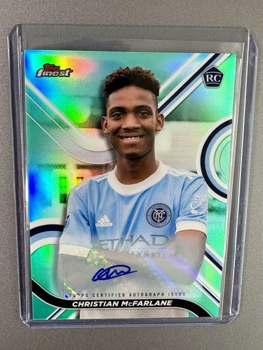 2022 Topps Finest MLS Christian McFarlane Aqua Rookie Auto Autograph /75