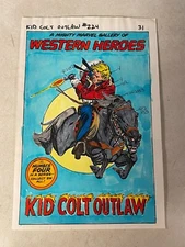 KID COLT OUTLAW #224 comic art color guide SPLASH PIN UP MARVEL GIL KANE 1978