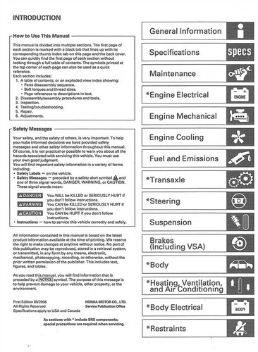 2004 2005 2006 2007 Honda S2000 Shop Service Repair Manual - Picture 2 of 7