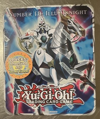 2011 YUGIOH NUMBER 10 ILLUMIKNIGHT TIN FACTORY SEALED (5 BOOSTERS)
