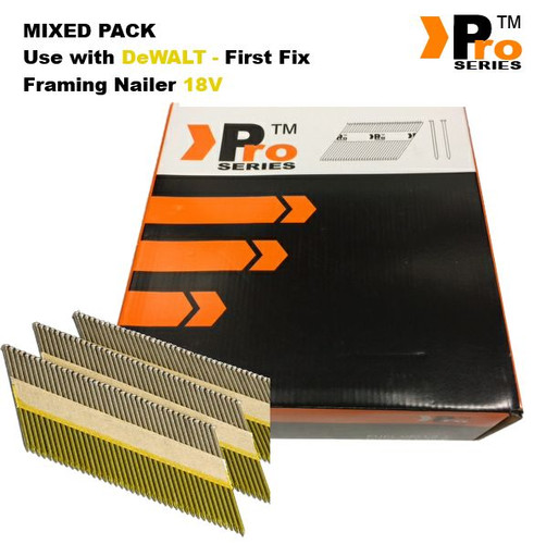 2080 x Framing Nails for DEWALT 18vCordless First Fix 50mm 65mm 75mm 90mm - Afbeelding 1 van 5