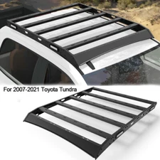 Roof Rack Cargo Carrier w/LED Side Lights Fits Toyota Tundra Crew max 2007-2021