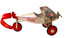 Coca Cola Pedal Car Miniature Metal Advertising Airplane Fly Refreshed