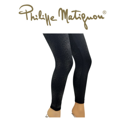 Sweathose Glitzer Print/Schwarz, FIL D'OR Philippe Matignon