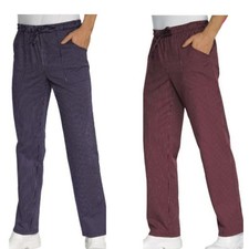 Pantaloni da Cuoco,UNISEX, Chef, Pizzaiolo, Pasticciere,Panettiere,Cotone