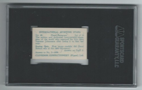 1960 Clevedon International Sporting Stars Floyd Patterson bewertet SGC 84 7 Pop 1 - Bild 2 von 2