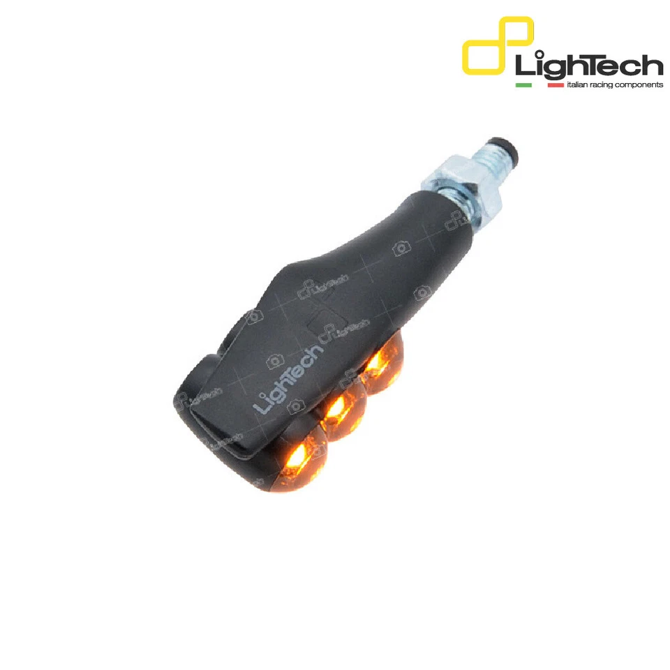 LIGHTECH 2 Indicator Arrows Omol E8 Moto Guzzi Grey 850 2006 > 2016 - Image 2 of 4