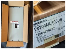 Siemens E0303ML3100S 100A Amp 120 240V 3PH 3W  Circuit Breaker Enclosure NEW