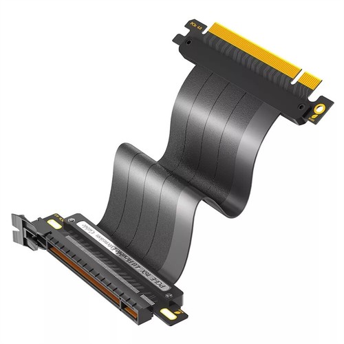 180 Degree PCIE 4.0 Extension Cable 16x Shielded High Speed GPU Riser Cable - Picture 8 of 8