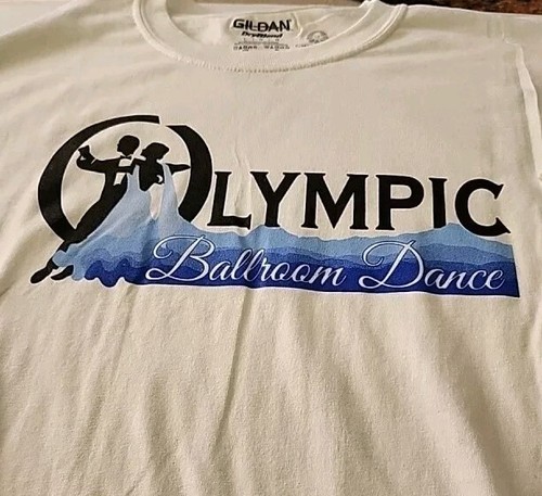 Olympic Ballroom Dance White Large Mens Tshirt NEW - 第 2/3 張圖片