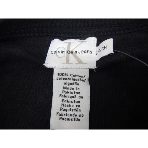Calvin Klein Jeans T-Shirt Men's Small Black Logo Front Short Sleeve New NWT - Picture 5 of 13