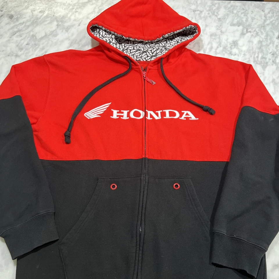 FACTORY EFFEX (FX) HONDA Sudadera con Capucha Para Hombres M Cremallera Completa Cordón Bolsillo Foto 2 de 4