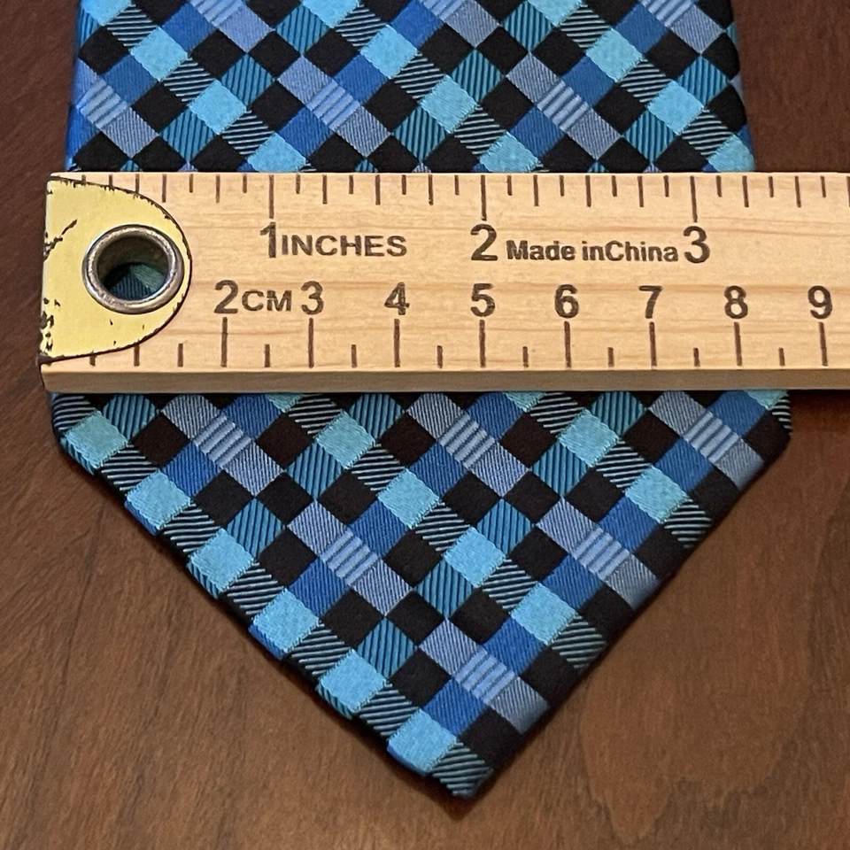 Corbata de cuello Sean John azul 100 % seda para hombre hecha en China Foto 4 de 4