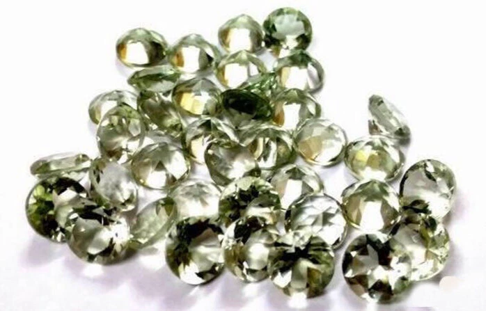 10 Pieces 100% Natural Green Amethyst Faceted Round Cut 10 MM Loose Gemstone Lot - Image 2 of 4