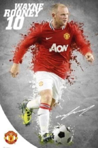 AFFICHE DE FOOTBALL ~ Wayne Rooney Manchester United 2011 24x36" Importation Royaume-Uni œil Go #769 - Photo 1/1