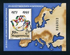 Hungary # 3402 MNH S/S - Europa 1973-1993 Map of Europe