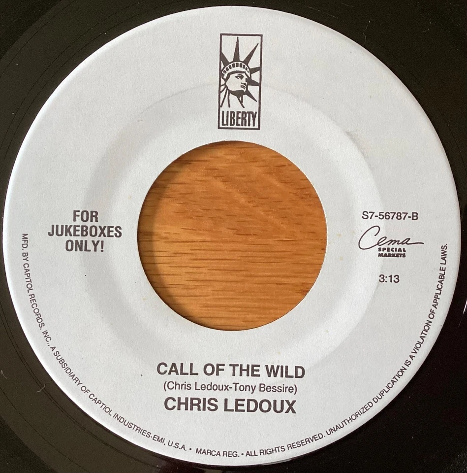 Chris Ledoux “Cadillac Ranch / Call Of The Wild" 7" 45 rpm S7-56787 Promo Foto 4 de 4