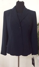 NWT Kasper Women Career Black 100 Polyester 2 Piece Shell  Blazer Jacket Sz 8