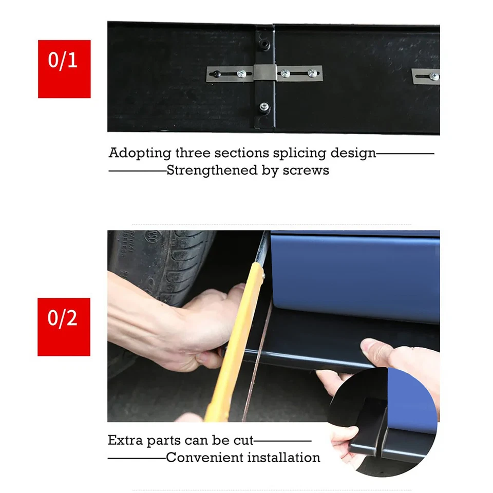 Side Skirt Rocker Panel Lip 78.7" + Rear Bumper Lip Diffuser For Toyota Avalon Foto 3 de 4