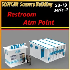 Slotcar Scenery Building Raceway Detail Set Atm - Restroom Scalextric, Carrera