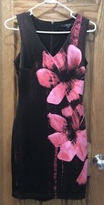 GUESS Woman's Wintry Dreams Floral-Print Bodycon Dress, Size S Jet Black