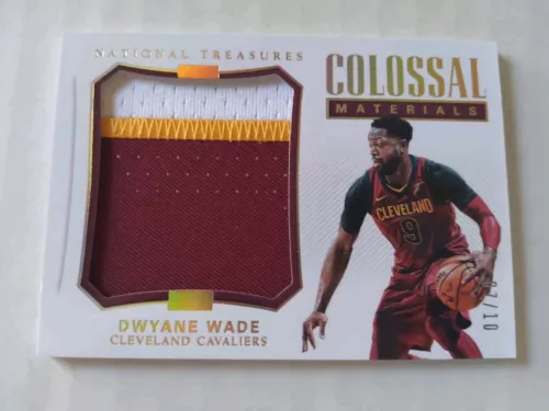 2017-18 Panini National Treasures Dwayne Wade Colossal Patch /10 Cavaliers Relic