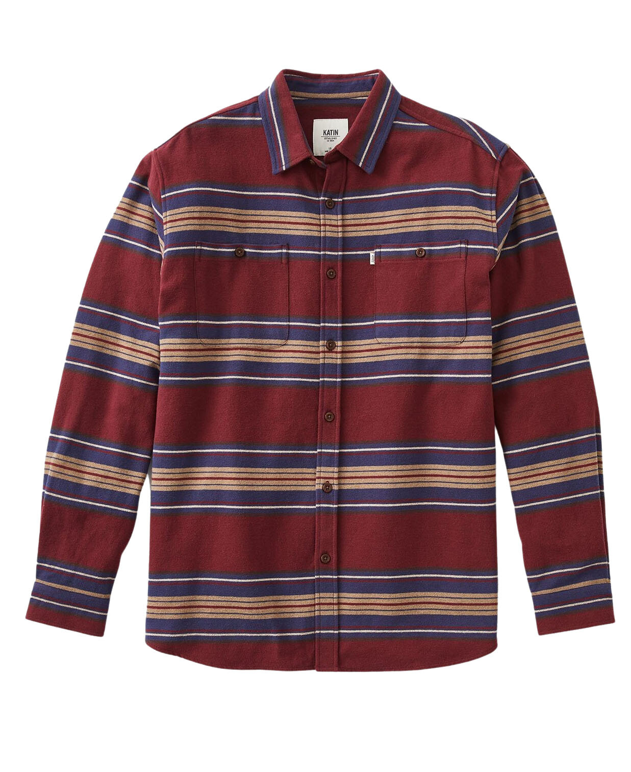 KATIN camicia uomo flanella 4,8 унции бордо поверх фланели art WVSIE10 SIERRA