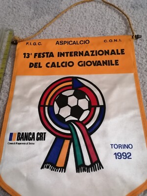 Fanion Vintage Torino FC - Banderole De Football Italien - Gagliardetto - Collection