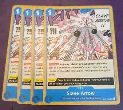 X4 Slave Arrow - 500 Years in the Future (OP07) English Playset One Piece Tcg 
