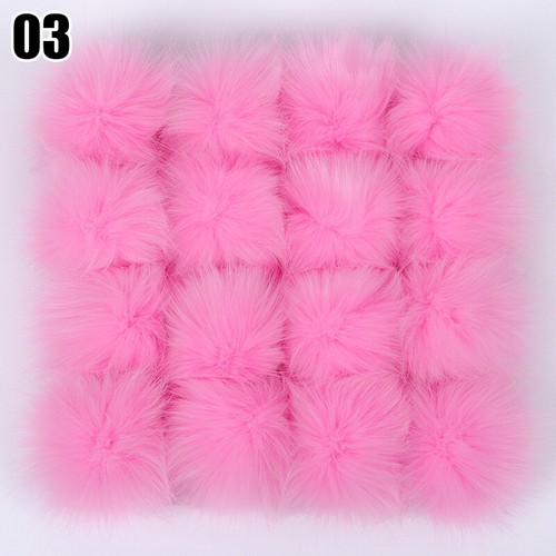 Faux Fox Fur Pom Pom Balls DIY for Hats Keychains Scarves Bags Accessories - - Picture 12 of 44
