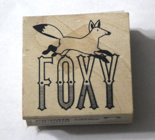 Foxy Jumping Fox 2" Rubber Stamp 2019 American Crafts 359236 - Picture 1 of 9