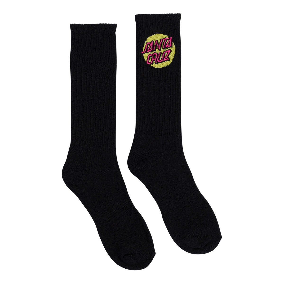 Santa Cruz CRUZ CREW Skateboard Socks 2 PAIRS BLACK w/HAZARD | eBay