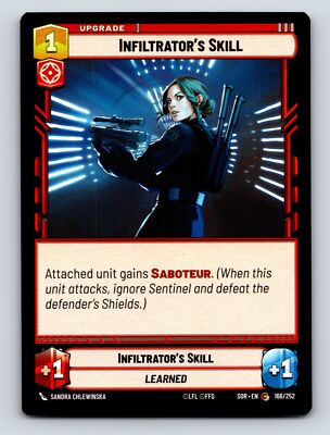 Aggression Infiltrators Skill Learned Upgrade Card Saboteur Ability