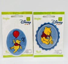 Lot 2 Disney Winnie The Pooh Bear Wrights Embroidered Applique Sew On Patch New