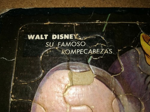 VINTAGE RARE WALT DISNEY DUMBO FRAME TRAY PUZZLE ARGENTINA VARIANT - Picture 6 of 11