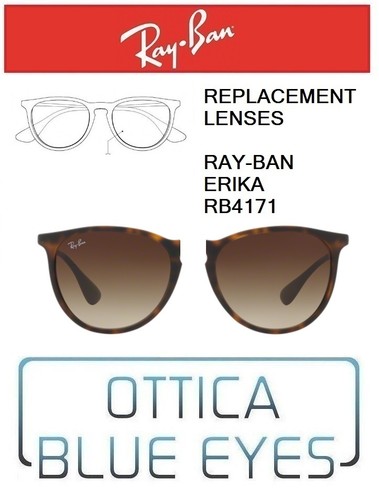 Lenti di Ricambio RAYBAN ERIKA RB4171 filtri Replacement Lenses Ray Ban  BROWN 13 | eBay