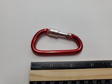 Locking Carabiner 2.5" - Red - Light Duty