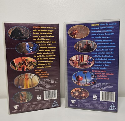 Insektors: The Eskape & The Kolor Guitar VHS Video Tapes x2