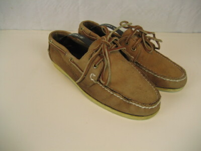 Mens Island Surf Brown Leather Newport Classic Deck Boat Shoes sz 8M