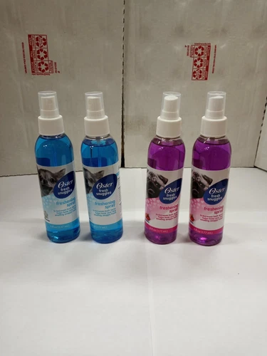 Oster Fresh Snuggles Dog Freshening Spray BABYPOWDER & RASPBERRY  x4 BOTTLES