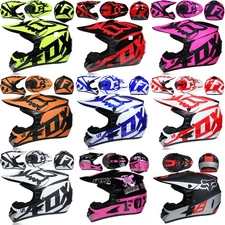 Youth Full Face FOX Helmet DOT Kids Street Dirt Bike Off-Road Motocross ATV