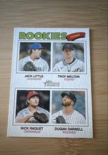 2026 Topps Heritage - Quad Rookies Troy Melton, Jack Little, Nick Raquet #387...