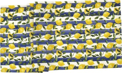 SANDER Mitteldecke Lemontree Zitronen 85x85 cm gelb blau  %%%