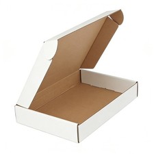 White Corrugated Mailer Boxes 7.8 5.5 1.5 Inch E-Flute Shipping Packaging Gift B